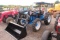 FORD 3910 4WD TRACTOR DSL ENG W/ BUSH HOG LOADER, 3PT HITCH, PTO, CANOPY, SHUTTLE SHIFT, DUAL REMOTE
