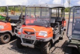 KUBOTA RTV 1140CPX 4 SEATER 4X4, DIESEL ENG, HYDRAULIC DUMP BED, SHOWING 828 HRS, S/N# 34101, TAG# 5