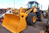 KOMATSU WA400 ARTICULATED WHEEL LOADER C/H/A, SHOWING 21,597 HRS, S/N# 40098, TAG# 5847