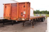 1992 WABASH 48' SPREAD AXLE FLATBED SEMI TRAILER *TITLE*, VIN # 1JJF48278NL179117, TAG# 9799