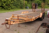 HUDSON TANDEM AXLE BUMPER PULL TRAILER W/FOLD DOWN RAMPS, TAG# 10160