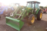 JOHN DEERE 5083E LIMITED 4WD CAB TRACTOR/ W LOADER 553 JD LOADER, 3PT HITCH, PTO, 1 REMOTE, HYD. SHU