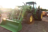 JOHN DEERE 7820 TRACTOR C/H/A, 4WD, DUALS, JD 746 LDR W/ BUCKET, GREENSTAR READY, 540/1000 PTO, 2834