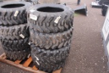 SET OF 4) 10-16.5 UNUSED SKID STEER TIRES