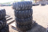 SET OF 4 UNUSED 12-16.5 SKID STEER TIRES