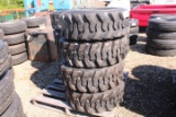 SET OF 4 UNUSED 10-16.5 SKID STEER TIRES