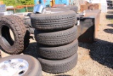 SET OF 4) 225/75/R15 TRAILER TIRES ON ALUMINUM RIM