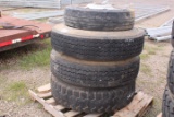 PALLET OF 4 TIRES AND RIMS