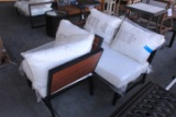 QTY 1) OUTDOOR BENCH SEAT W/ CUSHIONS