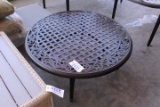QTY 1) OUTDOOR IRON ROUND TABLE