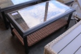 QTY 1) OUTDOOR GLASS TABLE TOP