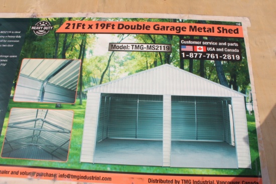 METAL SHED DOUBLE GARAGE 2119