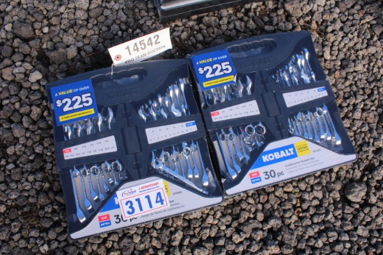 QTY 2) 30 PC KOBALT COMBINATION WRENCH SETS