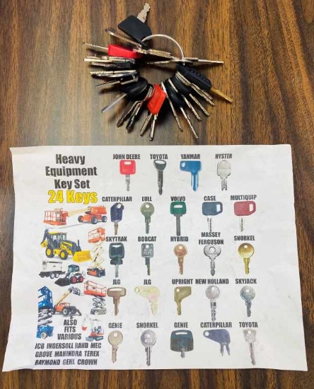 QTY 1) HEAVY EQUIPMENT KEY SET -24 KEYS