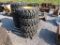 UNUSED 12-16.5 SKID STEER TIRES WITH YELLOW RIMS