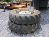 QTY 2) 15.5 - 38 TRACTOR TIRES AND WHEELS