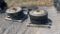 QTY 4) GOODYEAR 11R22.5 10 LUG WHEELS AND TIRES