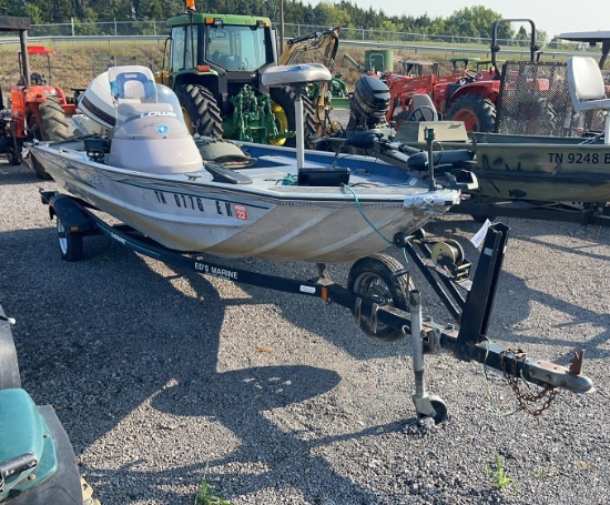 LOWE 17' BASS BOAT WITH TRAILER