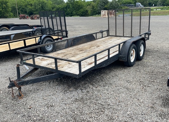 2006 WESCO 16' TANDEM AXLE BUMPER PULL TRAILER