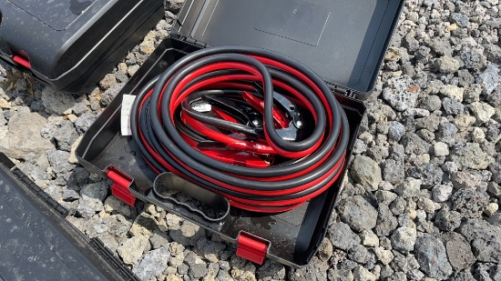 UNUSED 25' HVY. DUTY 1 GAUGE 800AMP BOOSTER CABLES