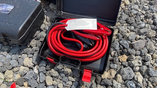 UNUSED 25' HVY. DUTY 1 GAUGE 800AMP BOOSTER CABLES