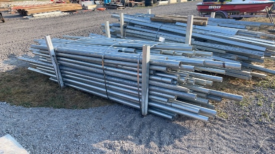 PILE OF GALVANIZED ROUND TUBING