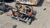 PALLET OF FORD PLOW PARTS AND COLTER