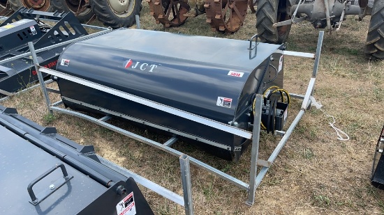UNUSED JCT 72" SKID STEER SWEEPER WITH CATCH PAN