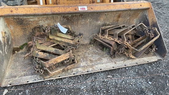 SET OF SKID STEER OVER TIRE TRACKS