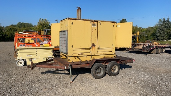 CAT DIESEL GENERATOR ON TANDEM AXLE TRAILER