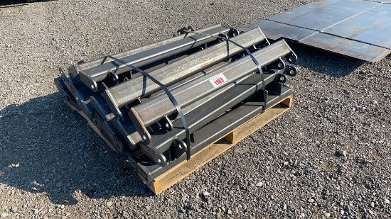 PALLET OF 2"X4' 1/4" THICK METAL TUBING