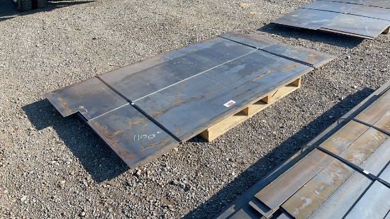 PALLET OF QTY 6) 24"X8' FLATE PLATE A36 METAL