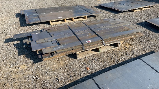 PALLET OF MISC. 3/16" FLAT PLATE A36 METAL