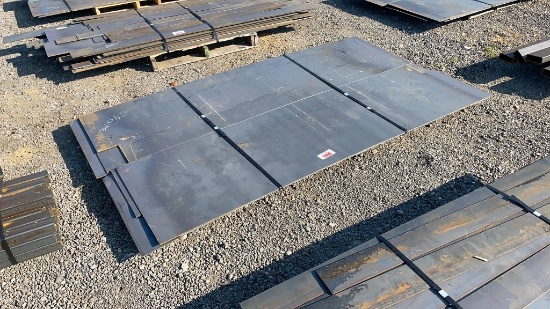 PALLET OF QTY 6) 24"X8' FLATE PLATE A36 METAL