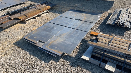 PALLET OF QTY 6) 24"X8' FLATE PLATE A36 METAL