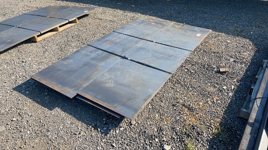 PALLET OF QTY 6) 24"X8' FLATE PLATE A36 METAL