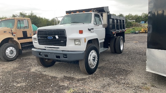 1990 FORD F800 SINGLE AXLE DUMP TRUCK