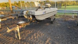2005 BUSTER PLASTIC FISHING BOAT ON TRAILER