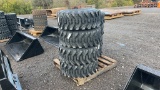 QTY 4) UNUSED SKS332 12-16.5 SKID STEER TIRES