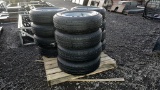 QTY 4) 205/75/R15 TRAILER TIRES ON 5 LUG RIMS