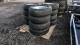 QTY 4) 205/75/R15 TRAILER TIRES ON 5 LUG RIMS