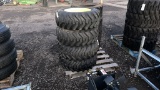 UNUSED QTY 4) 10-16.5 SKID STEER TIRES