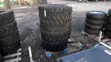 UNUSED QTY 4) 12-16.5 SKID STEER TIRES