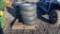 QTY 4) 205/75/R15 TRAILER TIRES ON 5 LUG RIMS