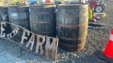 QTY 2) WOODEN WHISKEY BARRELS