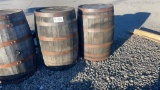 QTY 2) WOODEN WHISKEY BARRELS