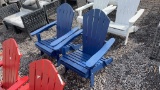 QTY 2) FOLDING WOODEN LAWN CHAIRS