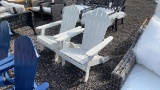 QTY 2) FOLDING WOODEN LAWN CHAIRS