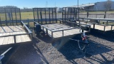 2021 UNUSED A&D 12' BUMPER PULL UTILITY TRAILER