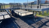 2021 UNUSED A&D 14' BUMPER PULL UTILITY TRAILER